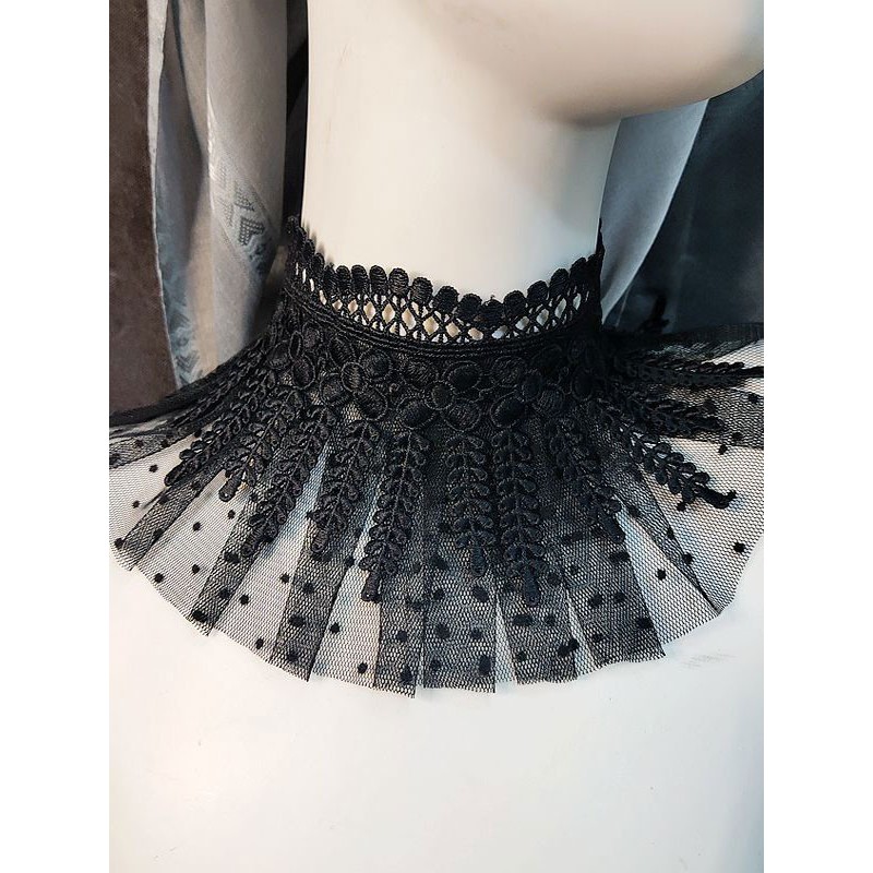 Black Lolita Chocker Lace Accessory Polyester Fiber Miscellaneous Lolita Accessories