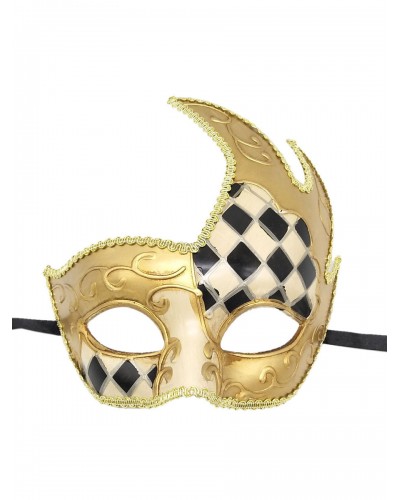 Carnival Mask For Adults Black Plastic Masquerade Costume Accessories Mardi Gras Ball