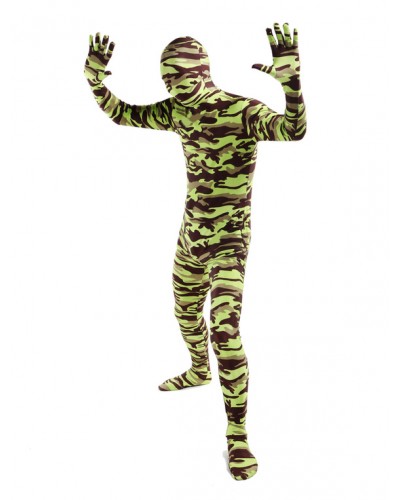 Unisex Fantastic Camouflage Lycra Spandex Full Body Zentai Suit Halloween Holiday