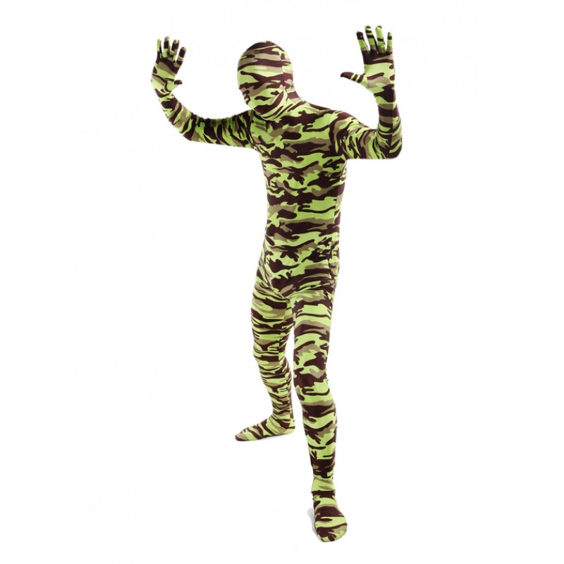 Unisex Fantastic Camouflage Lycra Spandex Full Body Zentai Suit Halloween Holiday