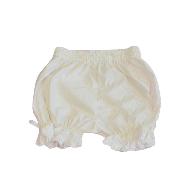 Classic Lolita Bloomers Neverland Ruffles Ribbons White Lolita Shorts Bottoms Classic  Traditional Daily Casual Tea Party