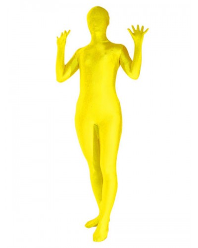 Unisex Halloween Morph Suit Yellow Lycra Spandex Zentai Suit