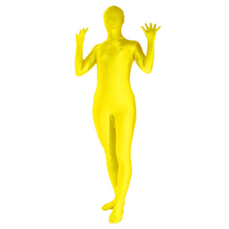 Unisex Halloween Morph Suit Yellow Lycra Spandex Zentai Suit