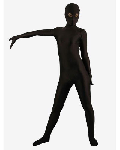 Halloween Morph Suit Black Bare-eyed Lycra Spandex Catsuit Bodysuit