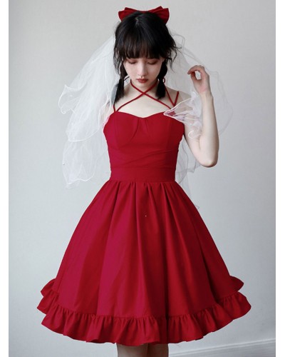 Sweet Lolita Dress Cotton Sleeveless Dress