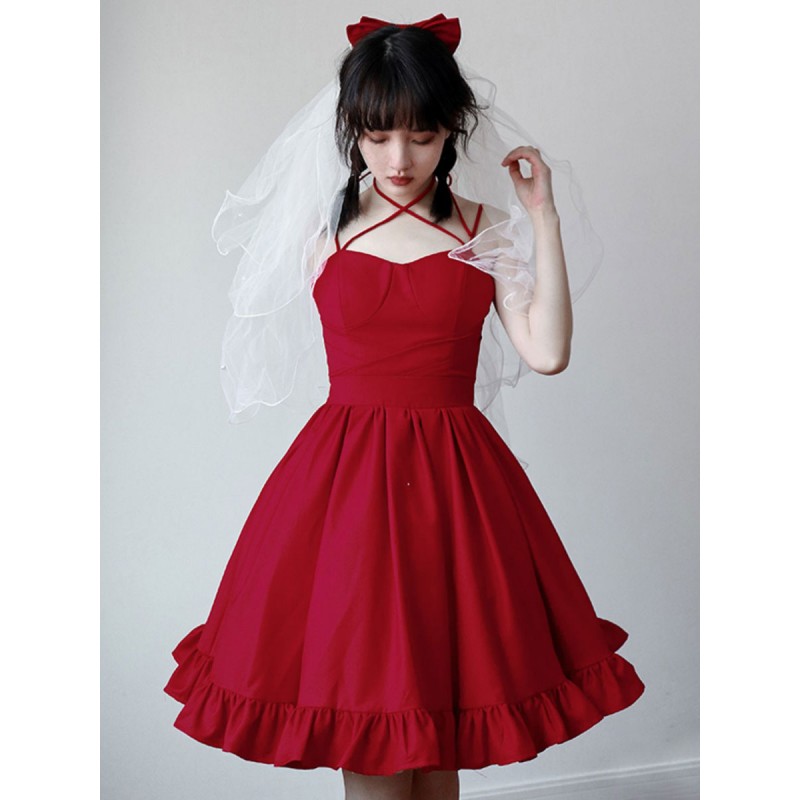 Sweet Lolita Dress Cotton Sleeveless Dress