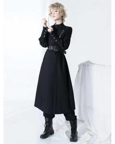 Pre-sell Lolita Coats Black Coat Overcoat Polyester Lolita Outwears Steampunk Gothic Spring Summer Fall Winter