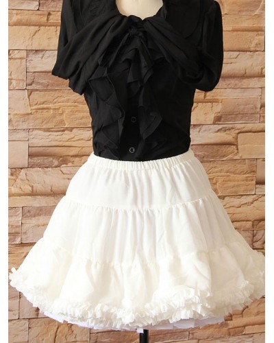 White Lolita Petticoat Tiered Chic Lace Polyester Petticoat