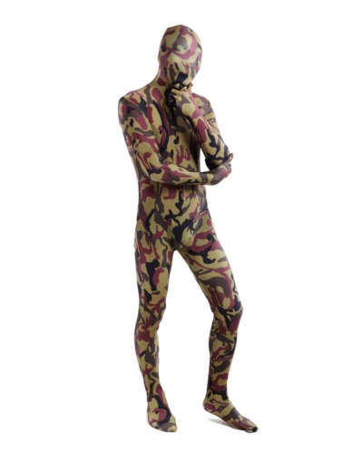 Unisex Morph Suit Hunter Green Camouflage Lycra Spandex Zentai Suit Full Body Suit