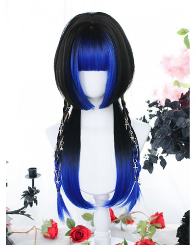 Black Lolita Wigs Long Heat-resistant Fiber Lolita Accessories