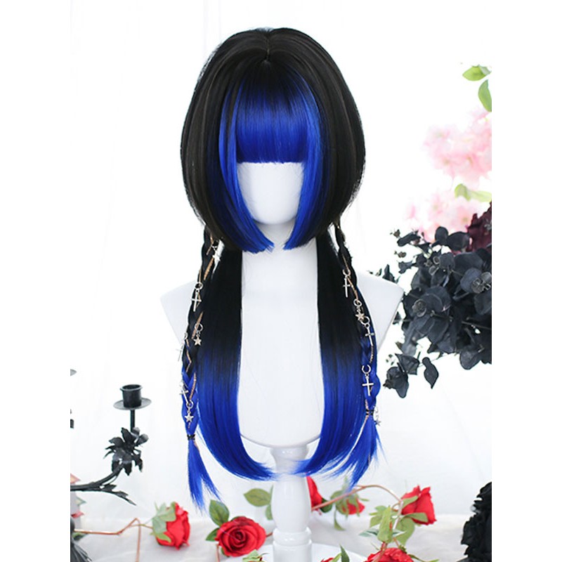 Black Lolita Wigs Long Heat-resistant Fiber Lolita Accessories