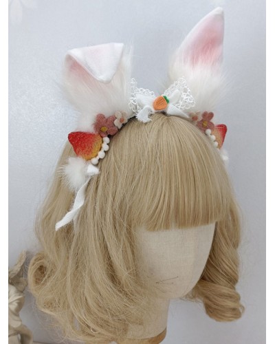 Style Lolita Accessories White Flowers Polyester Fiber Headwear Miscellaneous Sweet ROCOCO