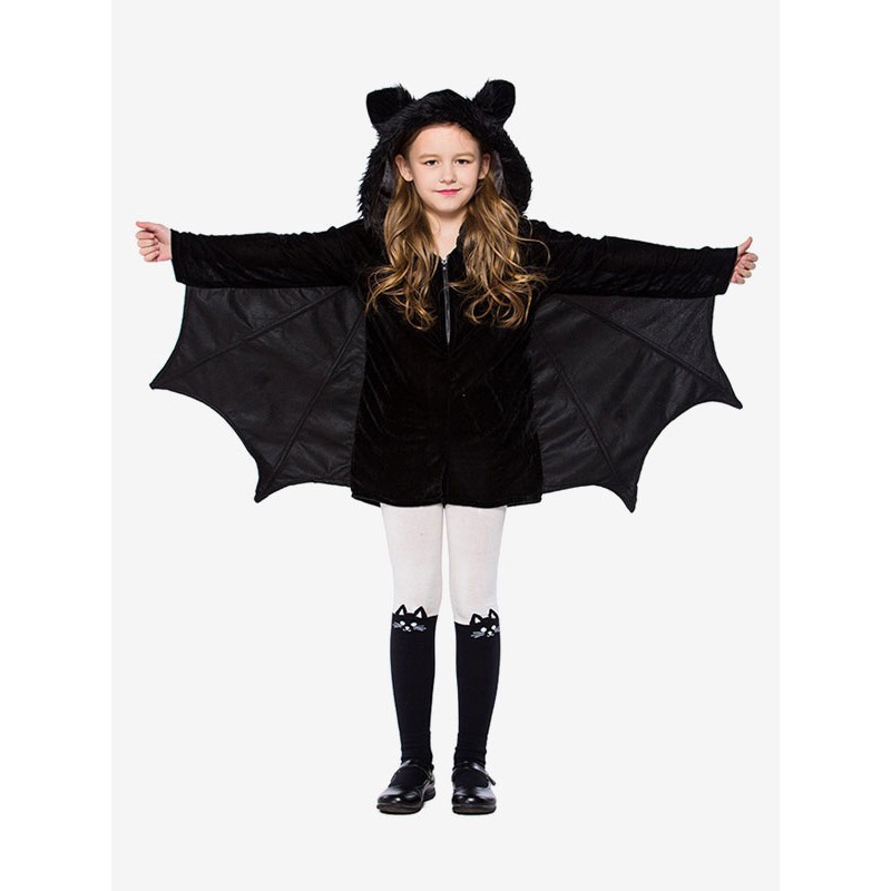 Kids Carnival Cosplay Costumes Bat Black Jumpsuit For Child Mardi Gras Halloween