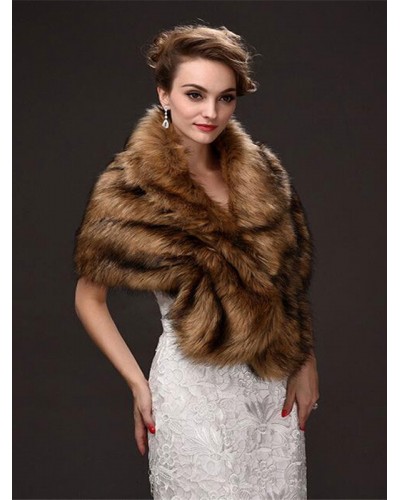 Faux Fur Wrap Women Faux Fur Shawl Wedding Wraps Cape Coat Fall