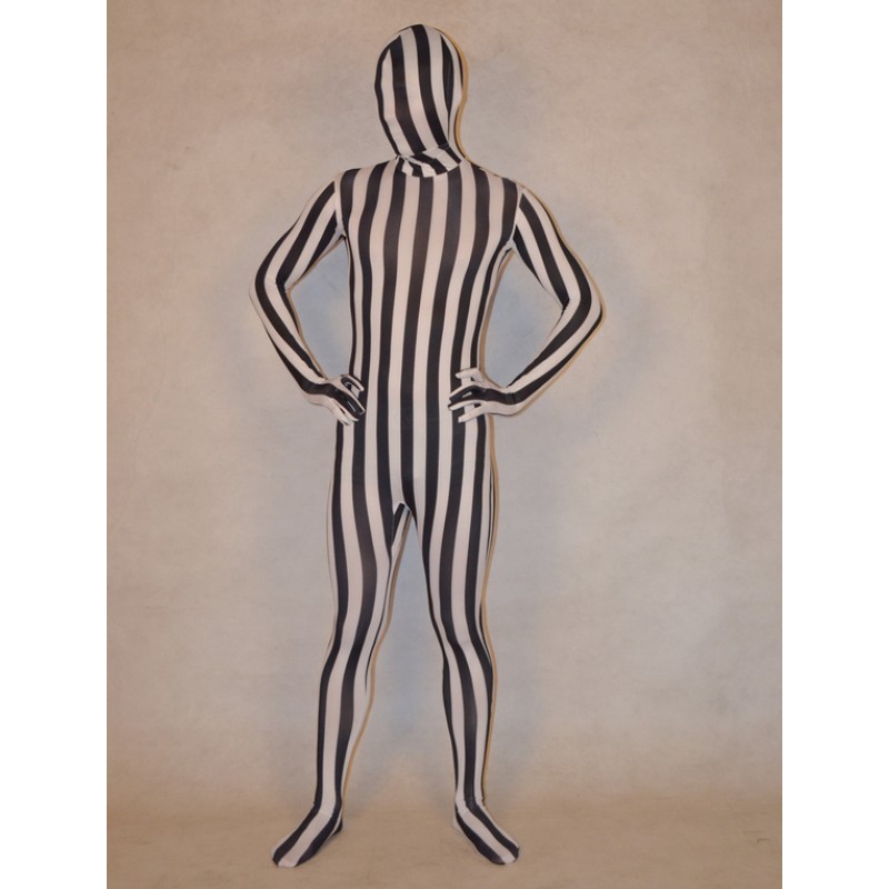 Unisex Morph Suit Striped Zentai Suit Full Body Lycra Spandex Bodysuit