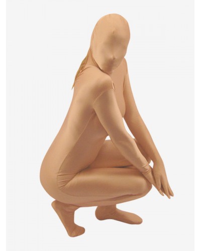 Morph Suit Halloween Zentai Suit Spandex Lycra Beige Full S Halloween Bodysuit