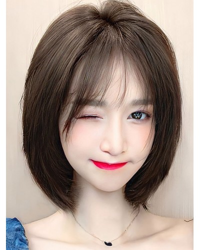 Lolita Wigs Short Heat-resistant Fiber Deep Brown Lolita Accessories Sweet Harajuku Fashion ROCOCO Daily Casual Tea Party