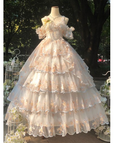 Sweet Lolita Dress Polyester Sleeveless Bride Dress