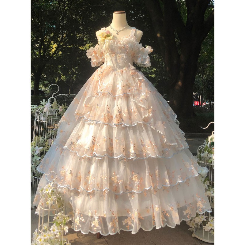 Sweet Lolita Dress Polyester Sleeveless Bride Dress