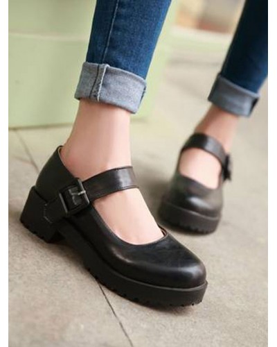 Lolita Footwear Leather Puppy Heel Round Toe Lolita Shoes