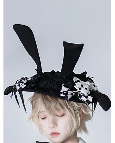 Pre-sell Lolita Hat Black Lace Accessory Polyester Lolita Accessories Gothic Daily Casual Tea Party