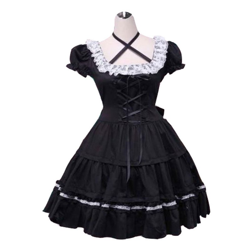 Classic Lolita OP Dress Lace Lace Ruffles Lolita One Piece Dresses Classic  Traditional Spring Summer Fall Tea Party