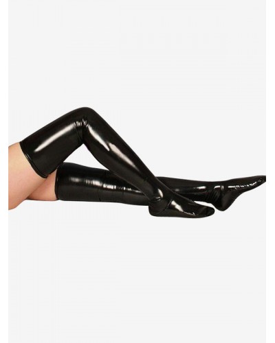 Unisex PVC Black Long Stockings For Halloween Halloween