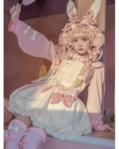 Sweet Lolita Dress Polyester Long Sleeves