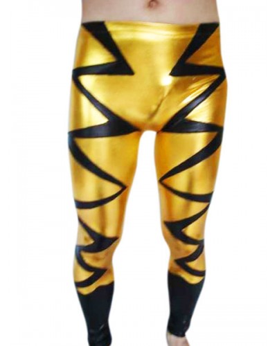 Gold And Black Spandex Pants