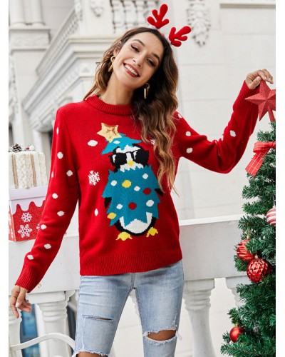 Women Knit Pullovers 2023 Christmas Sweaters Classic  Traditional Casual Spring Fall Winter