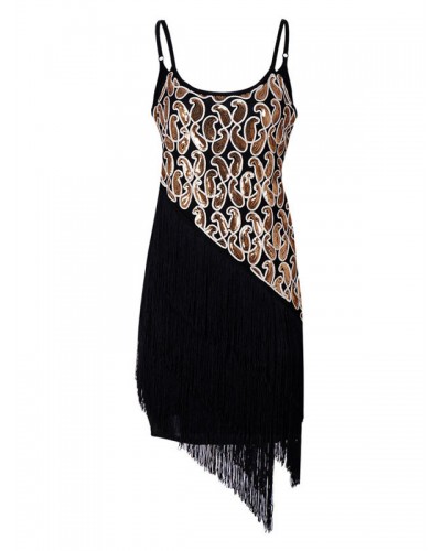 Women 1920s Gatsby Dress Black Short Sleeves Sequin Fringe Retro Costume Flapper Dresses Great Gatsby Costume