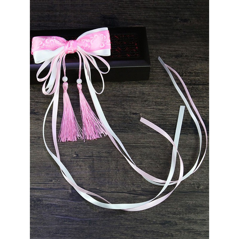 Chinese Style Lolita Headwear Tassels Bows Ribbons Han Lolita Hair Accessories