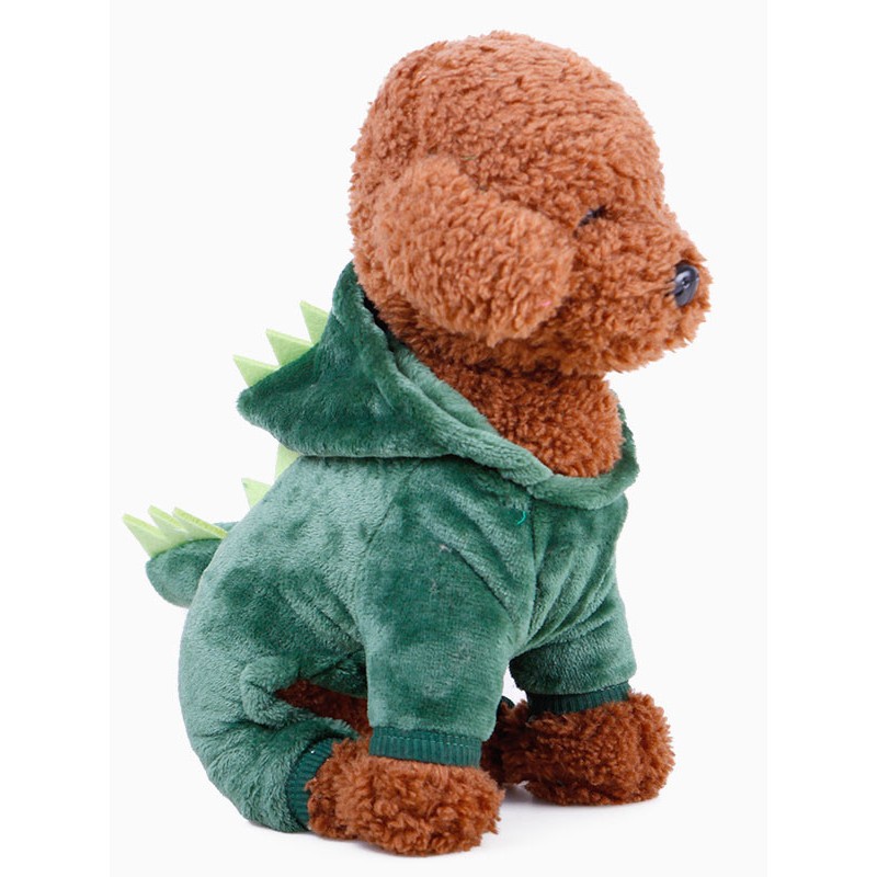 Pet Carnival Costume Dinosaur Cartoon Green Clothes Polyester Pet Supply Party Holiday