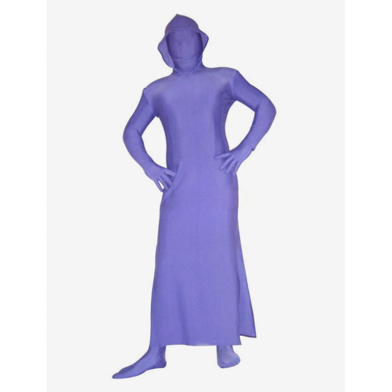 Purple Blue Lycra Spandex Unisex Zentai Suitin Gown Style Zentais