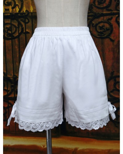 White Bow Cotton Lolita Shorts Sweet