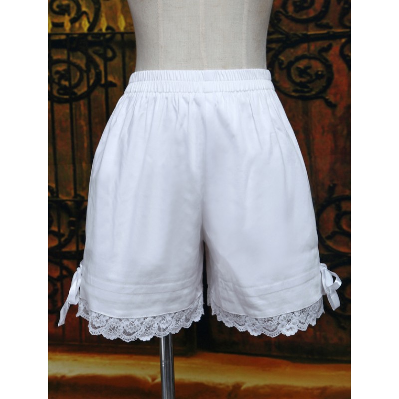 White Bow Cotton Lolita Shorts Sweet