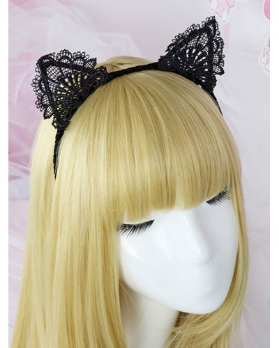 Sweet Lolita Hair Clasp Lace Black Lolita Hair Accessory