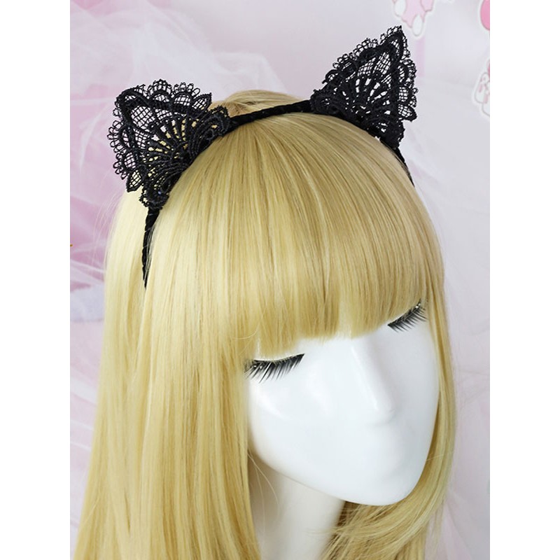 Sweet Lolita Hair Clasp Lace Black Lolita Hair Accessory