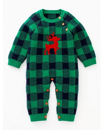 Onesie Pajamas Kigurumi Pattern Checkered Kid Winter Sleepwear Mascot Animal Carnival Costume Onesie Pajamas Christmas