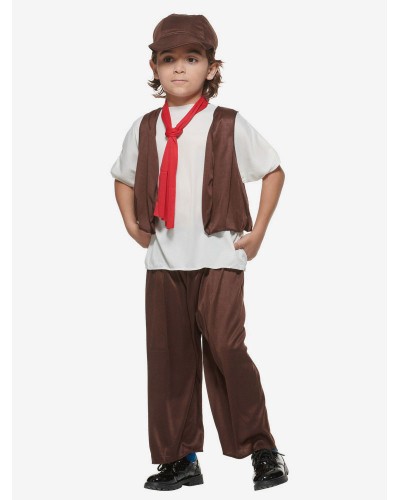 Kids Halloween Costumes Deep Brown Halloween Set Kid's Polyester Fiber Polyester Pants Cravat Sets