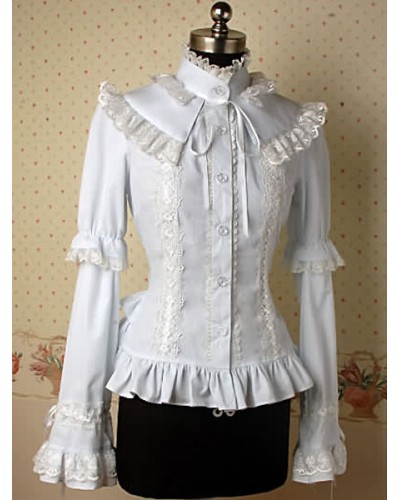 Gothic Buttons Lace Pure Cotton Lolita Dress