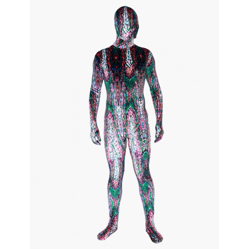 Morph Suit Multi Color Artwork Zentai Suit Full Body Lycra Spandex Bodysuit Leotard