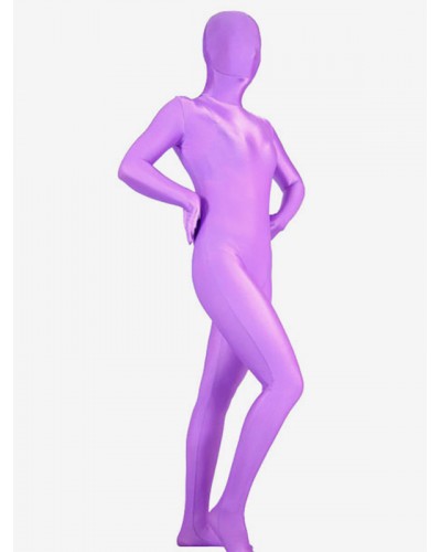 Morph Suit Purple Lycra Spandex Fabric Zentai Suit Unisex Full Body Suit Bodysuit