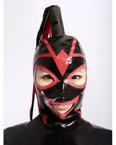 Halloween Red Black Split Unisex Catsuits  Zentai Halloween Hood