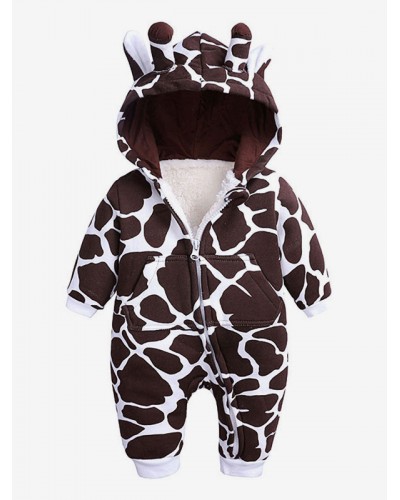 Unisex Kigurumi Pajamas Onesie Giraffe Padded Kids Cotton Winter Sleepwear Mascot Animal Halloween Onesie Pajamas Jumpsuit