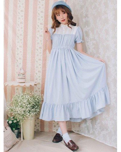 Classic Lolita OP Dress Long Sleeves Alice Lolita One Piece Dress Daily Casual