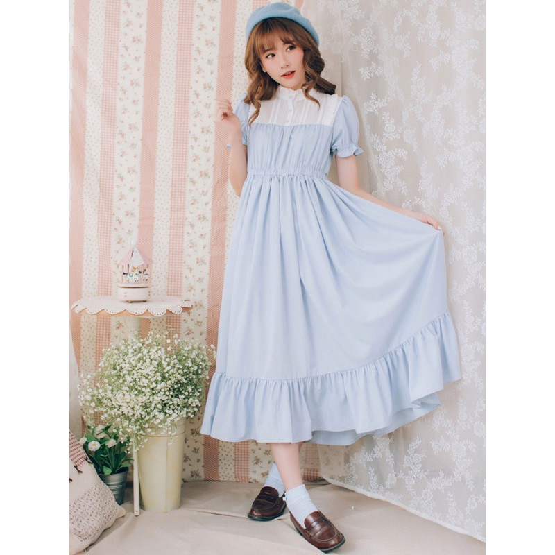 Classic Lolita OP Dress Long Sleeves Alice Lolita One Piece Dress Daily Casual