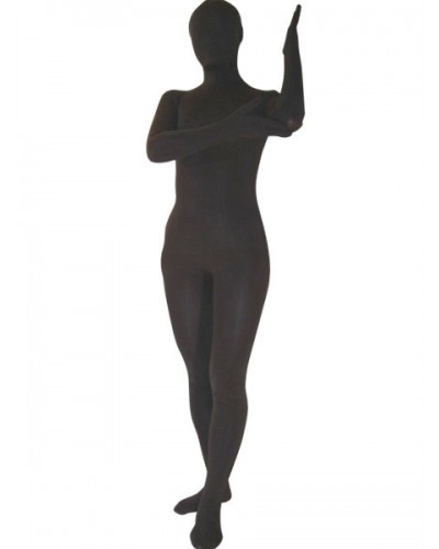 Unisex Morph Suit Black Lycra Spandex Fabric Zentai Suit Full Body Suit