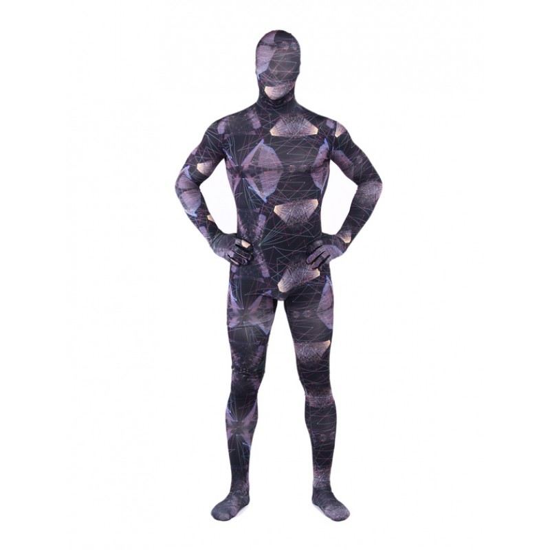 Unisex Morph Suit Geometric Pattern Zentai Suit Full Body Lycra Spandex Bodysuit