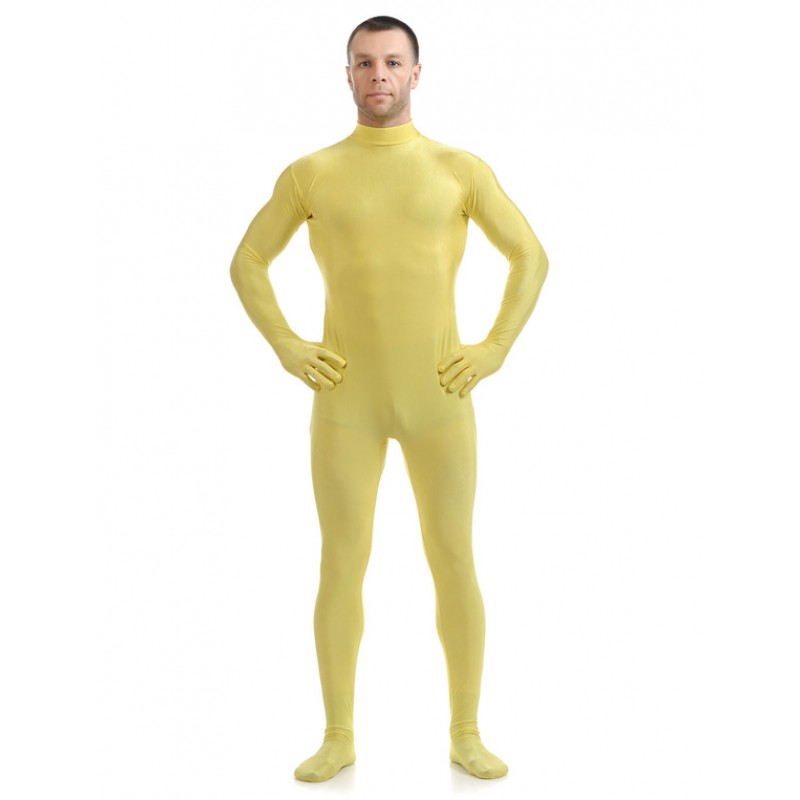 Yellow Morph Suit Adults Bodysuit Lycra Spandex Catsuit